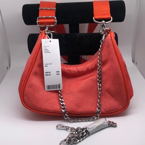 Urban Outfitters Coral Mini Shoulder or Crossbody Bag with Interchangeable Strap - Picture 6 of 6